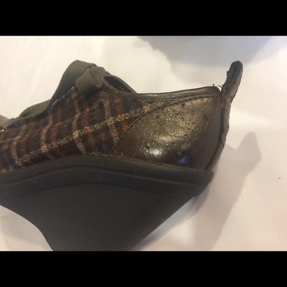 Aldo Derksen Plaid Sneaker Wedge Heels Shoes Boots - Picture 9 of 14